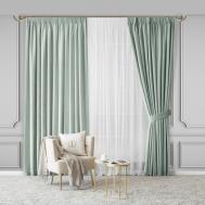 Комплект штор с подхватами  Роверо мятный 280x300 см 4 предмета Togas