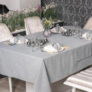 Набор  скатерть,дорожка, 6 салфеток серый Cotton box