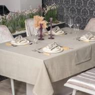 Набор  скатерть,дорожка, 6 салфеток коричневый Cotton box