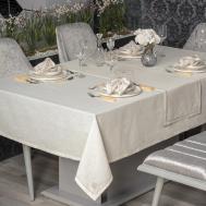 Набор  скатерть,дорожка, 6 салфеток кремовый Cotton box