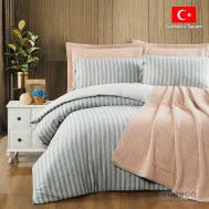 Комплект постельного белья  полуторный хлопок/полиэстер синий Eliveon