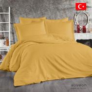 Комплект постельного белья  Евро хлопок желтый Eliveon