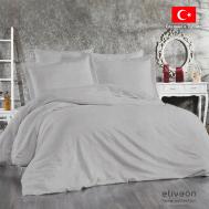 Комплект постельного белья  Евро хлопок серый Eliveon