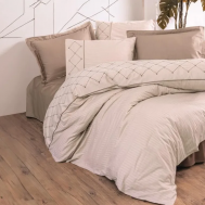 Комплект постельного белья   brode satin Двуспальный 8680108072158 Cotton box