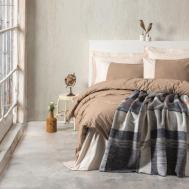 Комплект постельного белья  clement vizon Двуспальный + плед 180х220 см Cotton box