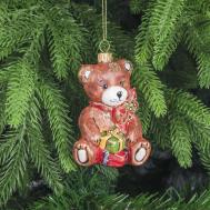 Игрушка ёлочная  мишка с подарками Snow and Stars