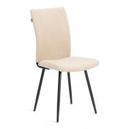 Стул разборный  велюровый молочный с чёрным 48х55х93 см TC