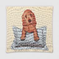 Наволочка  44х44 см кремово-бирюзовый (7714-45) EUROTEX