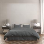 Комплект постельного белья  Графит (темно-серый) Семейный/дуэт Belashoff