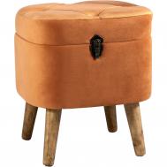 Пуф  с крышкой оранжевый 38х35х45 см ГЛАСАР