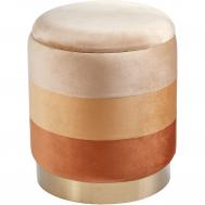 Пуф  с крышкой оранжево-бежевый 35х35х40 см ГЛАСАР