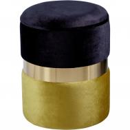 Пуф  с крышкой чёрный с золотом 31х31х39 см ГЛАСАР