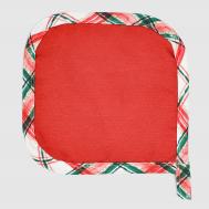 Прихватка X-mas красная клетка 20х20 см Erteks