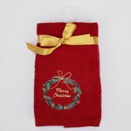 Полотенце  Merry X-mas красный 40х70 см Erteks