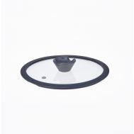 Крышка  Brugge 22 см стеклянная с силиконовым ободом HITT