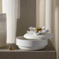 Шкатулка для украшений  Гибискус белый D-15 см, 1 пр. Togas