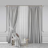 Комплект штор с подхватами  Флио серые 260x300 см -2, подхваты-2, 4 пр. Togas