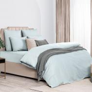 Комплект постельного белья  Лорено голубой двуспальный евро Dome