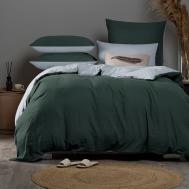 Комплект постельного белья  Юко зеленый/голубой семейный Sleepix