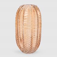 Ваза  стеклянная золотистая 15х28 см Mercury Deco