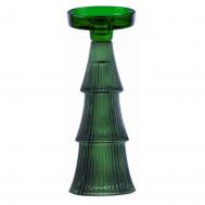 Подсвечник  2 в 1 стеклянный 5 зеленый Ноэль 22 см Decor de table