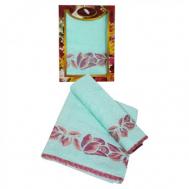 Набор банных махровых полотенец  Тюлип 40х60/60х110 см в ассортименте Onda blu