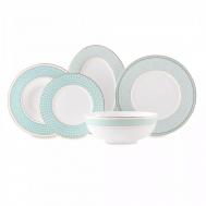 Сервиз столовый  Бирюза на 6 персон 20 предметов, фарфор костяной Decor de table