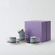 Набор кофейных пар  Стайл фарфор 100 мл 4 шт Decor de table