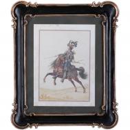 Панно настенное  всадник, под старину 27х3х32 см ГЛАСАР