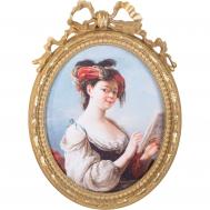 Картина  дама в шляпе 26х3х35 см ГЛАСАР