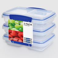 Набор контейнеров  Klip it двухсекционные 350 мл 3 шт Sistema