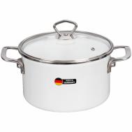 Кастрюля с крышкой  d20/h13.6см 3.7л белый Maisingers