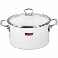 Кастрюля с крышкой  d24/h14.5см 6.1л белый Maisingers