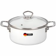 Кастрюля с крышкой  d20/h10см 2.8л белый Maisingers