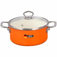 Кастрюля с крышкой  d20/h10см 2.8л оранжевый Maisingers