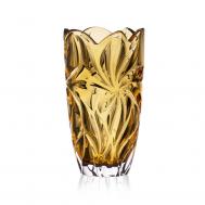Ваза  Flora amber 28 см Aurum Crystal