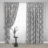 Комплект штор с подхватами  Бриали серый 260x275 см Togas