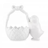 Конфетница  цыпленок керамика белая 14х15,4 см Decor de table