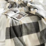 Плед  Гольм серый-белый 140х200+10х2 см Dome