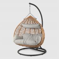 Кресло-гамак подвесное  бежевое с серым 132х120х119,8 см Golden Eagle