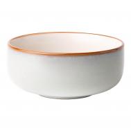 Салатник  серо-бежевый с кантом 16 см Lunasol