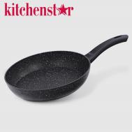 Сковорода  Granite чёрный, белый 28 см Kitchenstar
