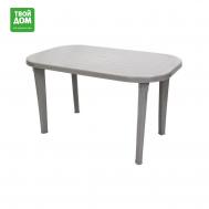 Стол  Элластик овальный серый 136х82х74 см Элластик-Пласт