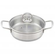 Кастрюля  Лотос классика нержавеющая сталь со стеклянной крышкой 1,4 л Кухар