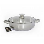 Кастрюля  Лотос Традиция нержавеющая сталь, стеклянная крышка 2,8 л Кухар