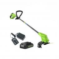 Триммер аккумуляторный  2113307SA, с 1хАКБ 2Ач и ЗУ Greenworks