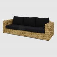 Диван  Bubble трёхместный с подушками светло-бежевый с чёрным 240х97х75 см Rattan grand