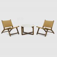 Комплект мебели  Lumi из тика 3 предмета Rattan grand