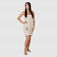 Накидка парео  вафельная женская коричневая 70х140 см Asil