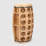 Подставка  для 18 бутылок и 4 бокалов, бочка MAGIC HOME